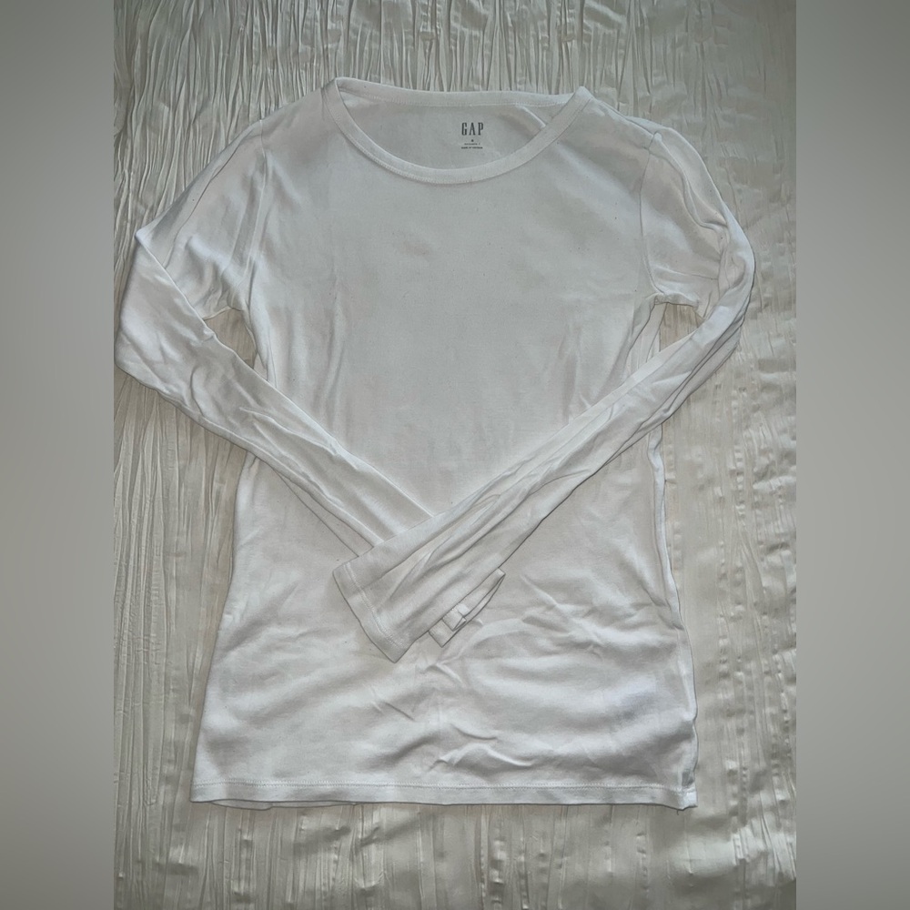 GAP Factory Women's Pure White Long Sleeve Tee